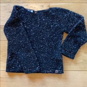 Tocoto charcoal chunky knit girls sweater